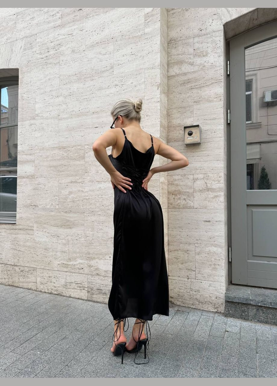 Черное повседневный платье женское Україна однотонное