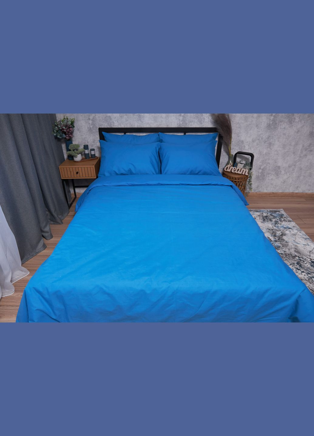 Комплект постельного белья Бязь Gold Люкс «» King Size 220x240 наволочки 4х70х70 (MS-820001672) Moon&Star Sapphire (285716828)