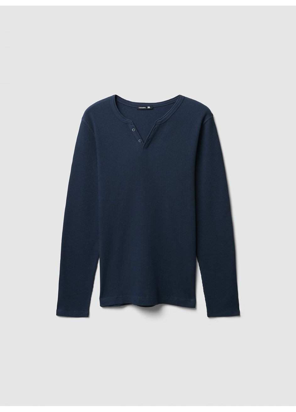 Темно-синий демисезонный лонгслив Terranova