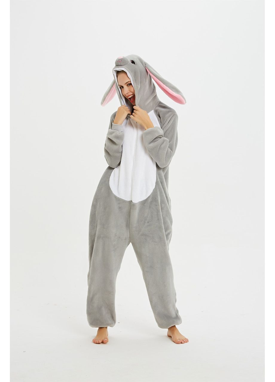 Пижама кигуруми Серый кролик XL (175-185 см) Jamboo (369669277)