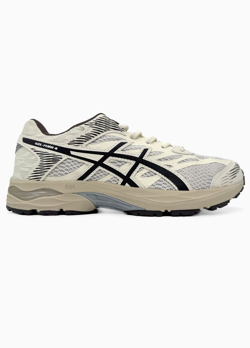 Кроссовки женские и мужские Asics Gel-Flux 4 beige | Асикс Гель-Флукс 4 бежевые No Brand бежевые демисезоны (316663558)
