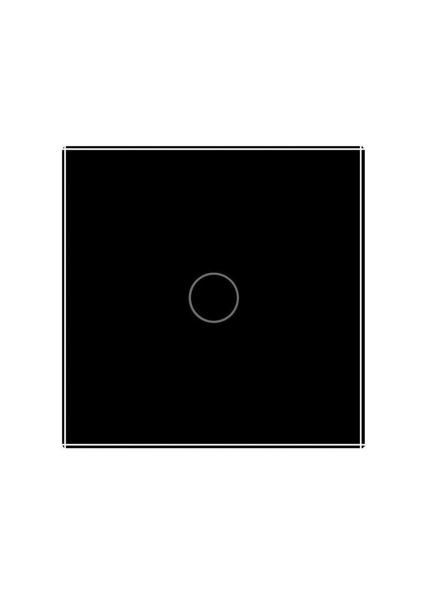 Сенсорна кнопка 1 сенсор Сухий контакт чорний скло (VL-C701IH-12) Livolo (370970096)