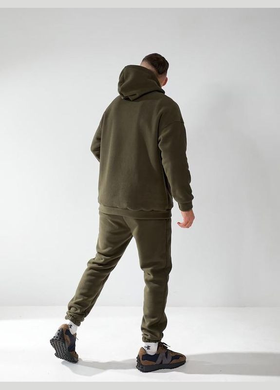 Оливковый (хаки) очень теплый костюм No Brand