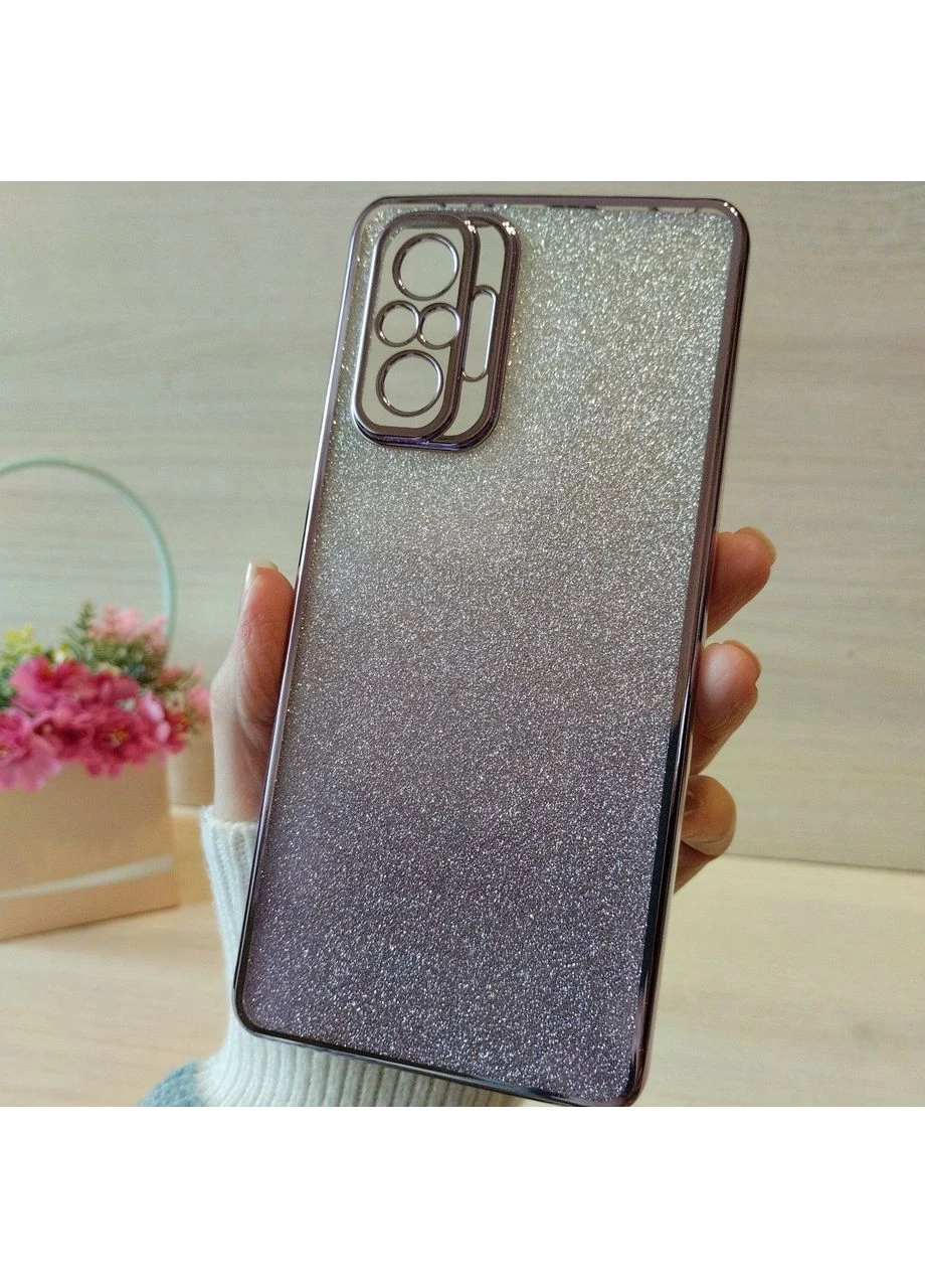 Чехол на xiaomi redmi Note 10 pro силиконовая женская накладка блестящая градиент No Brand (299318786)