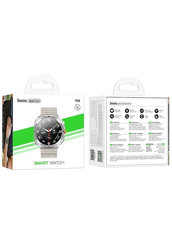 Смарт-годинник Y29 38mm.. 220 mAh Smart sports watch (call version) Hoco (392144525)