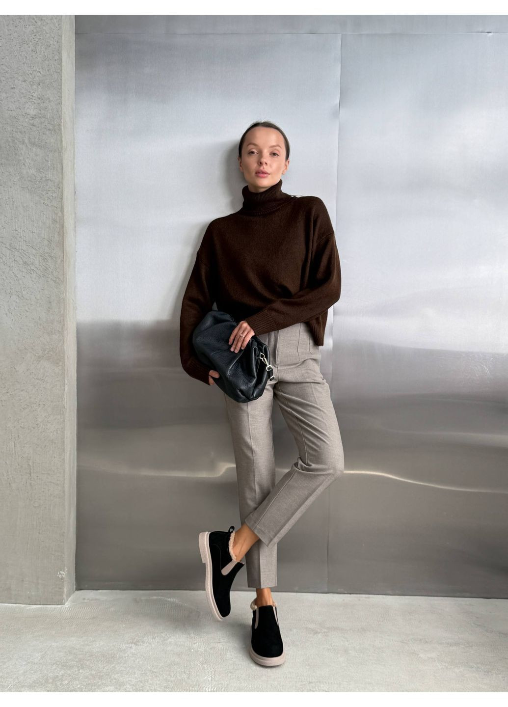 Лофери утеплені «Latte Black» No Brand (363326939)