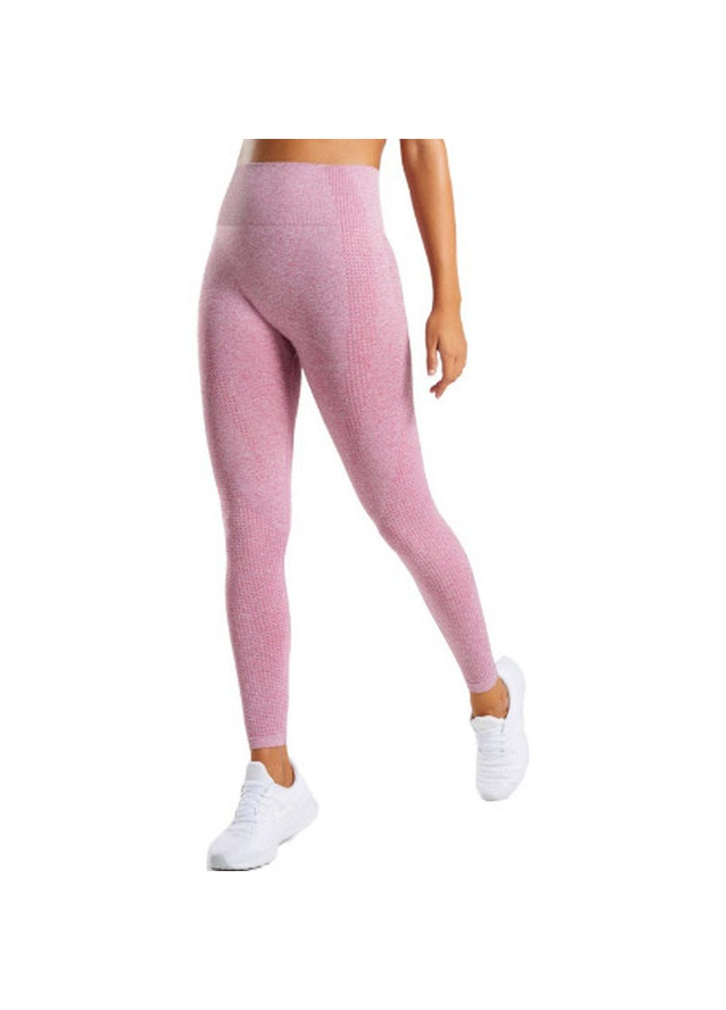 Комбинированные демисезонные леггинсы женские спортивные 6116 m розовые Fashion