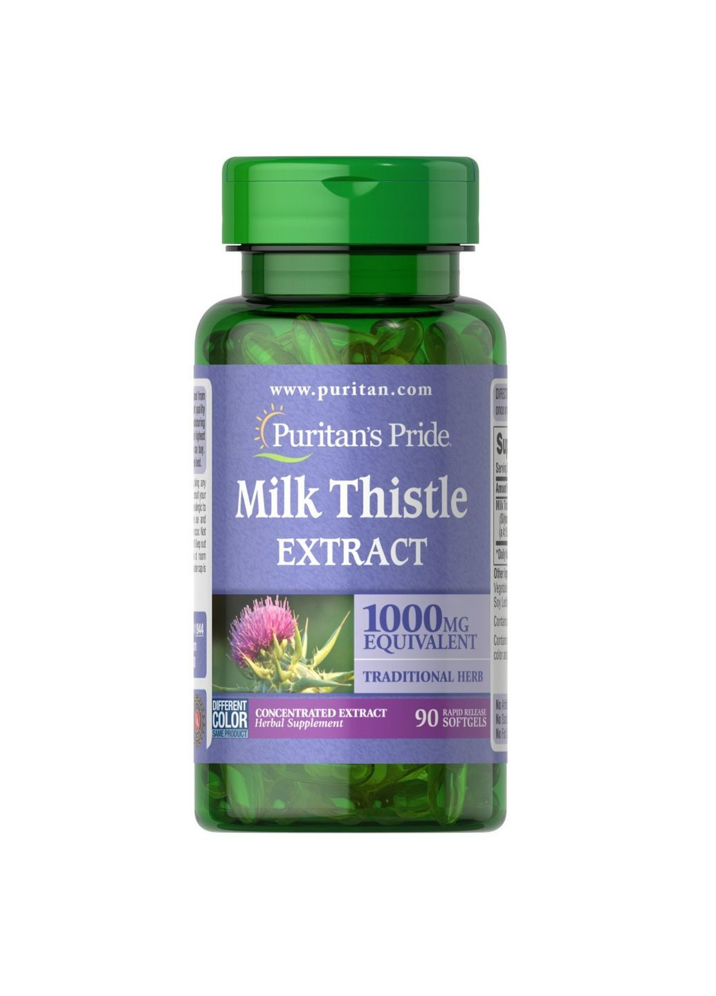 Натуральная добавка Milk Thistle 4:1 Extract 1000 mg, 90 капсул Puritans Pride (293420456)
