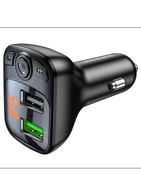 Автомобільний FM-мобільний модульатор Borofone BC41 Eminency трансмітер PD18W/QC3.0 з Bluetooth V5.0 зі швидким заряджанням PD (323486580)