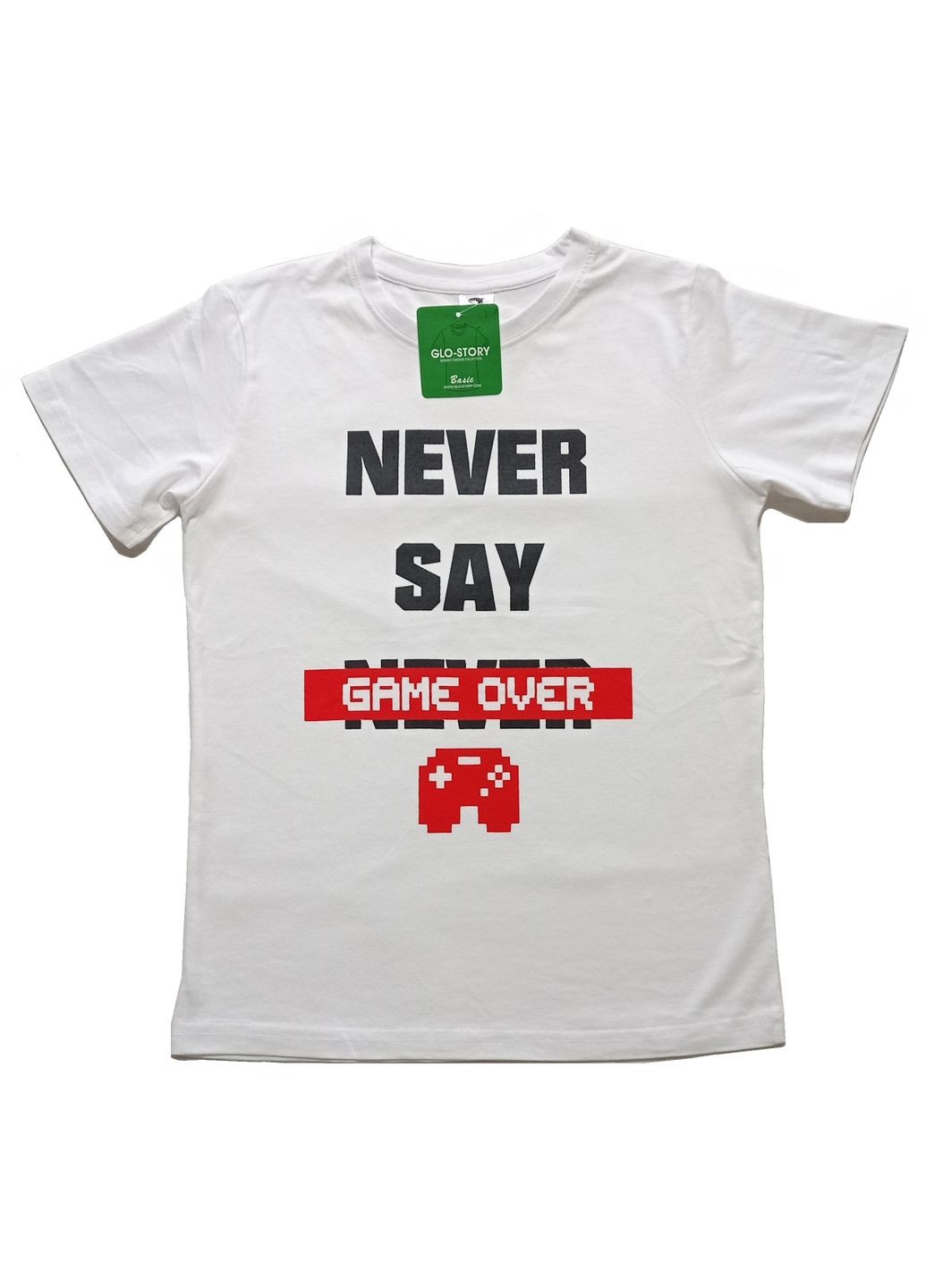 Белая летняя футболка для мальчика Glo-Story