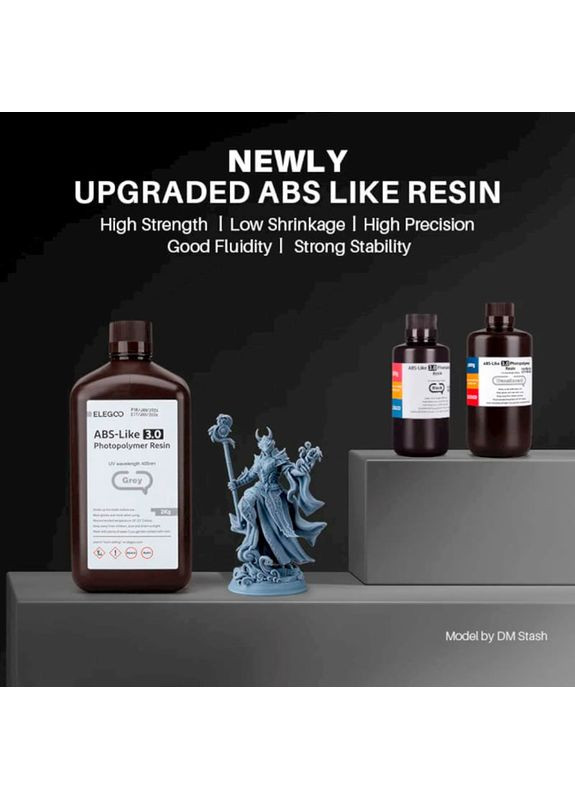 Фотополімерна смола ABS-like 3.0 2 кг Grey (50.103.0144) Elegoo (361854410)