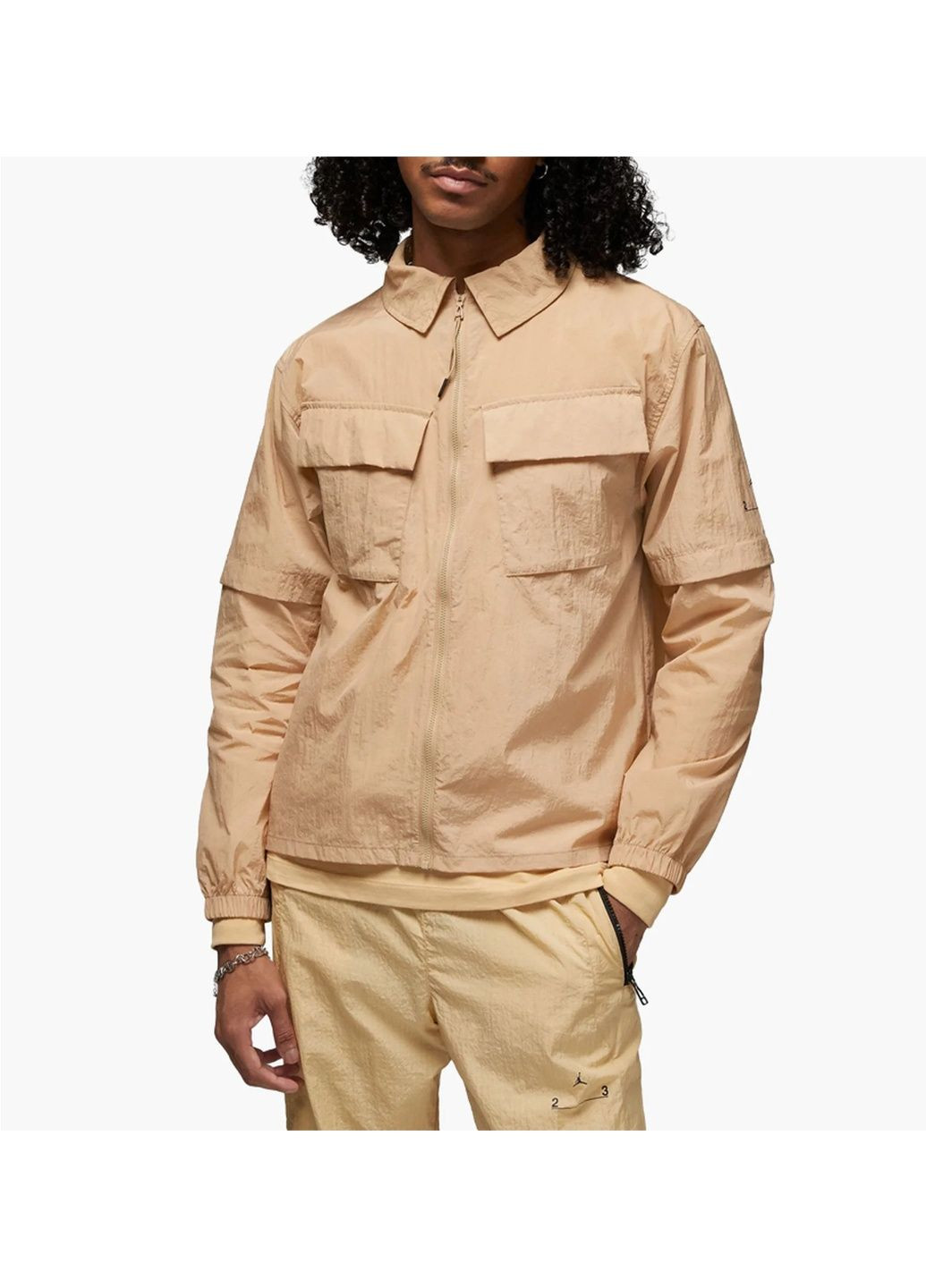 Бежева куртка чоловіча 23 engineered utility shirt beige Air Jordan