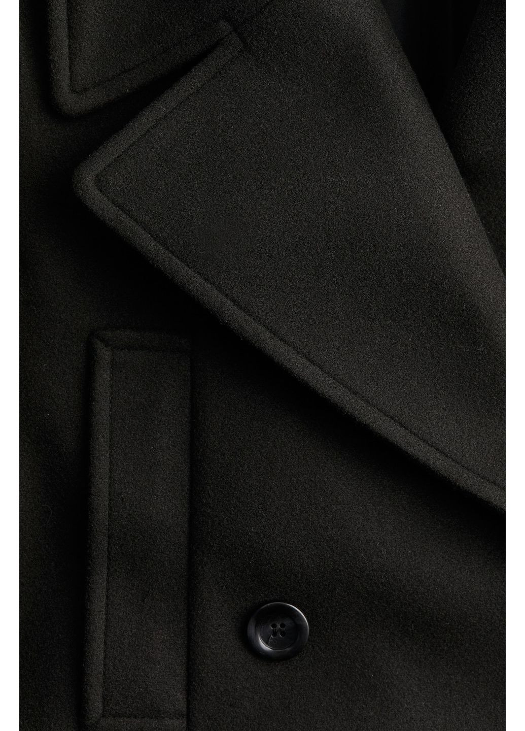 Черное демисезонное Пальто свободного кроя H&M