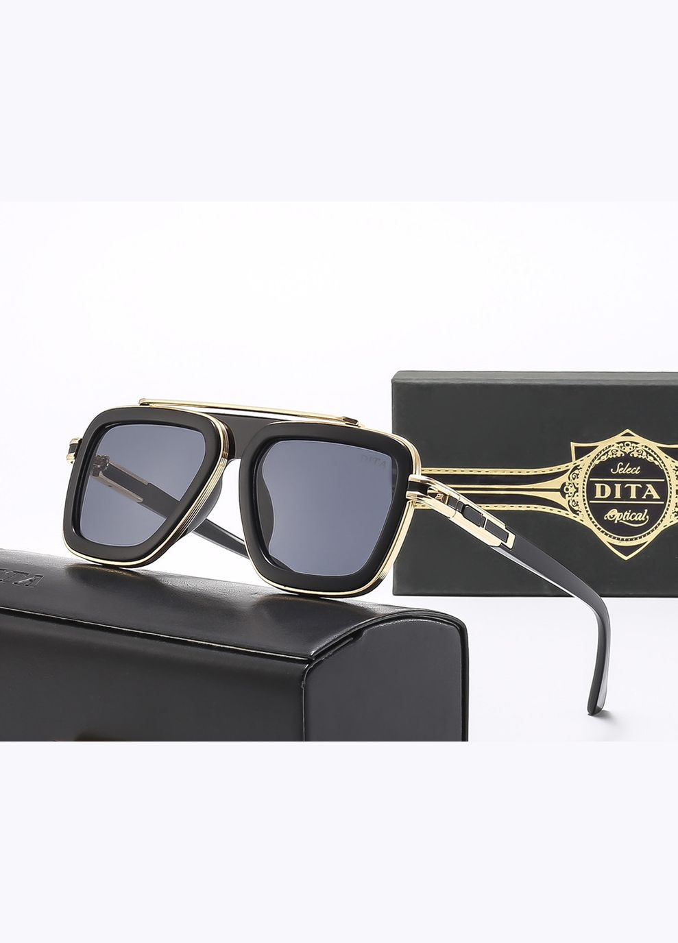 Мужские солнцезащитные очки (98082) gold No Brand (322157339)