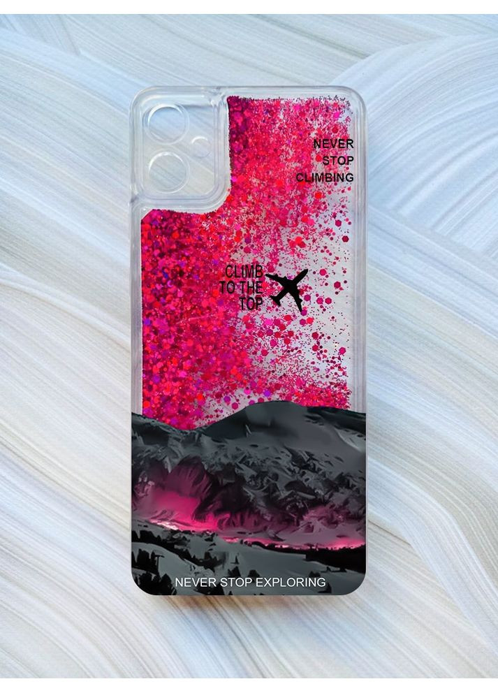 Чехол с плавающими розовыми блестками на Samsung Galaxy A05 (A055) Поднимись на вершину (принт 419) Creative (370169946)
