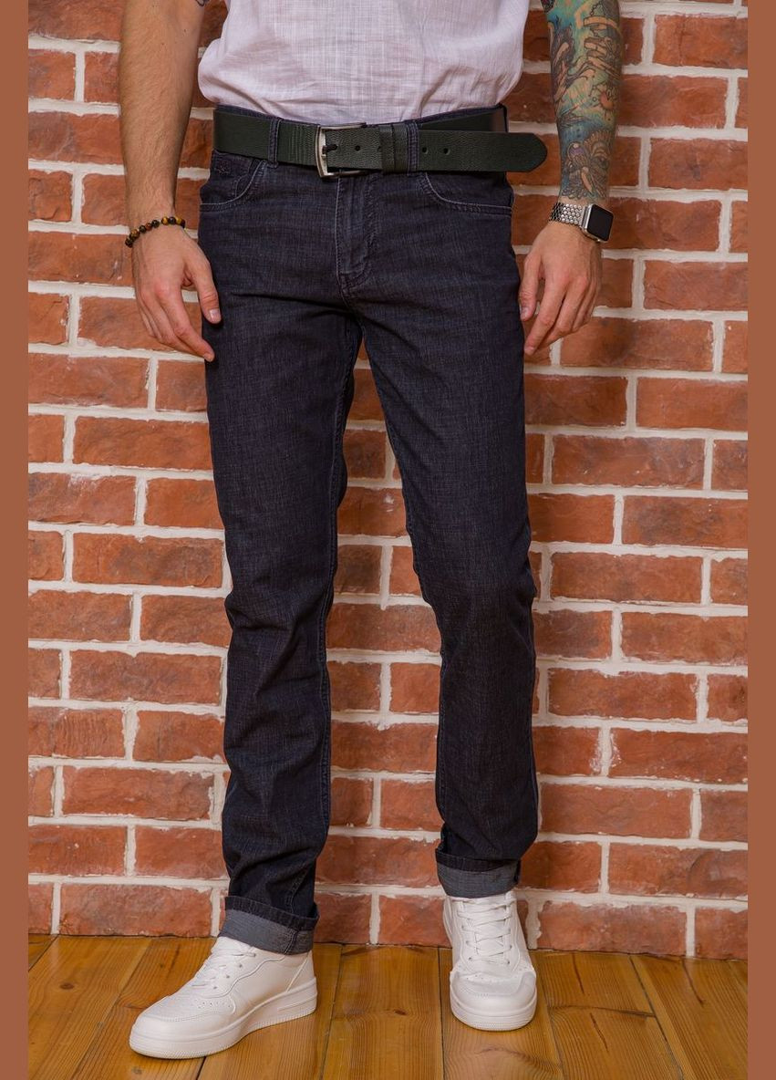 Черные демисезонные джинсы мужские повседневные, цвет черный, RELUCKY