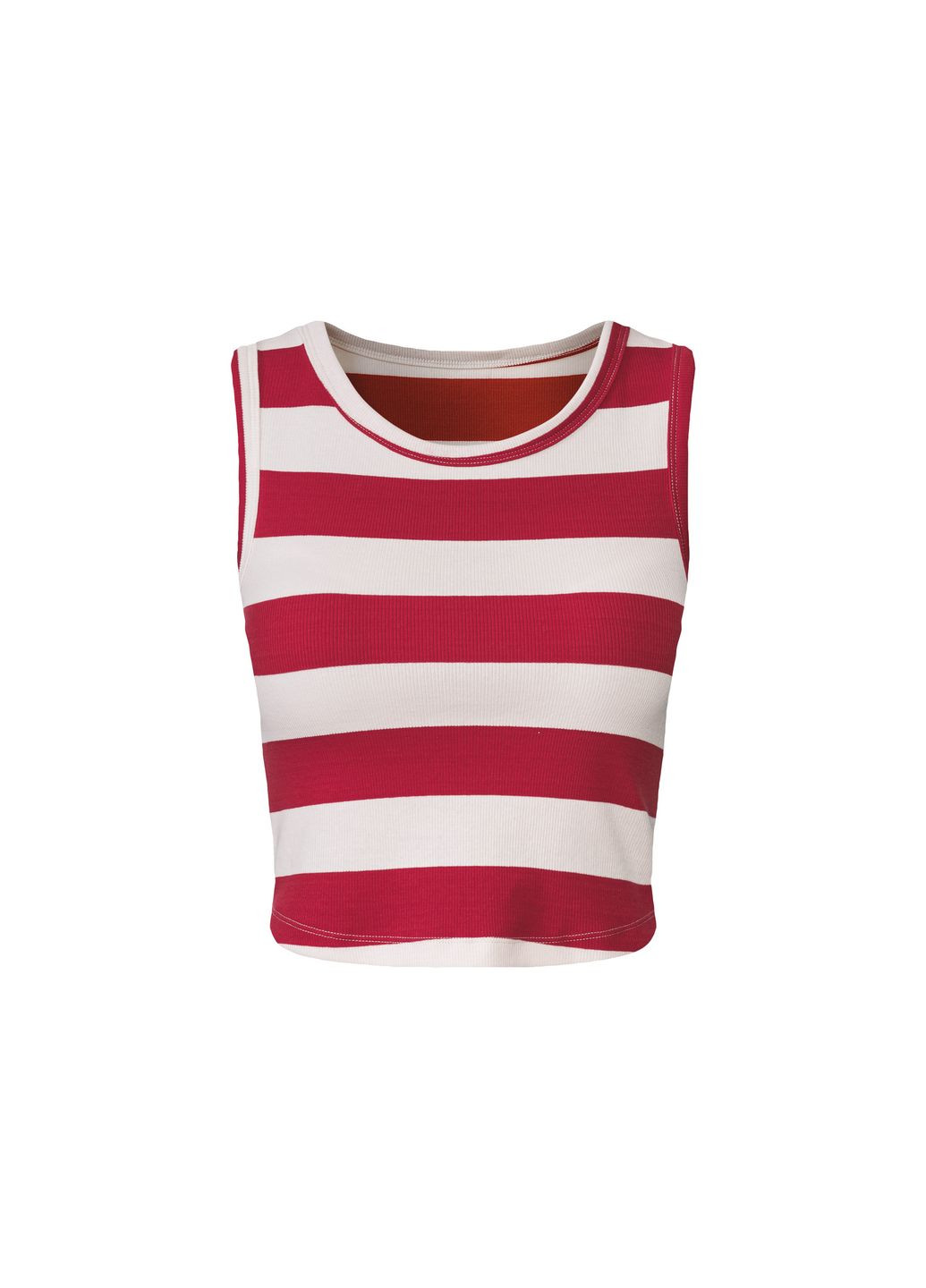 Топ кроп в рубчик набор 2 шт. для женщины LYCRA® 442561 Esmara (315742446)