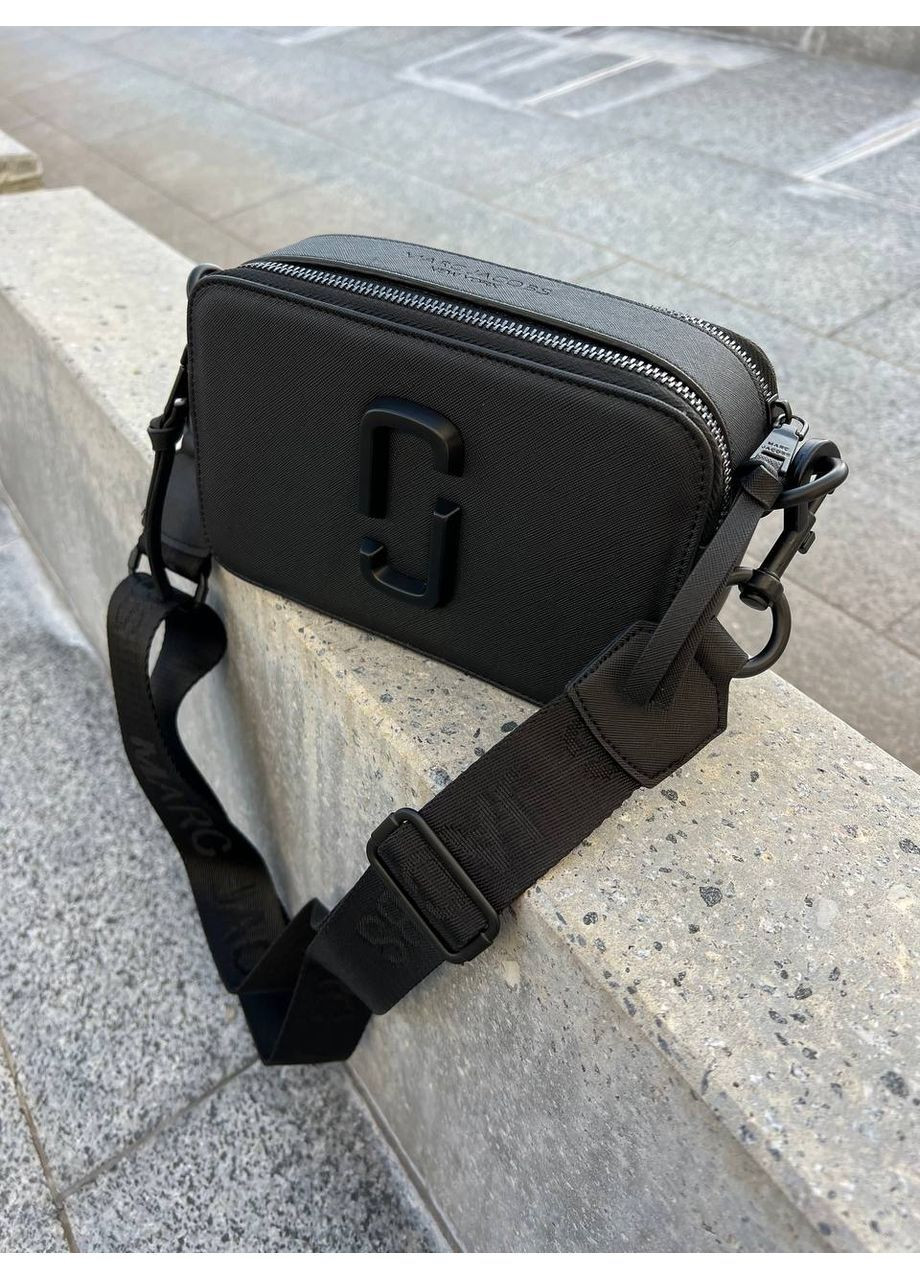 Жіноча сумка на плече Marc Jacobs The Snapshot Total Black чорна Марк Джейкобс крос боді Снапшот No Brand (364488342)