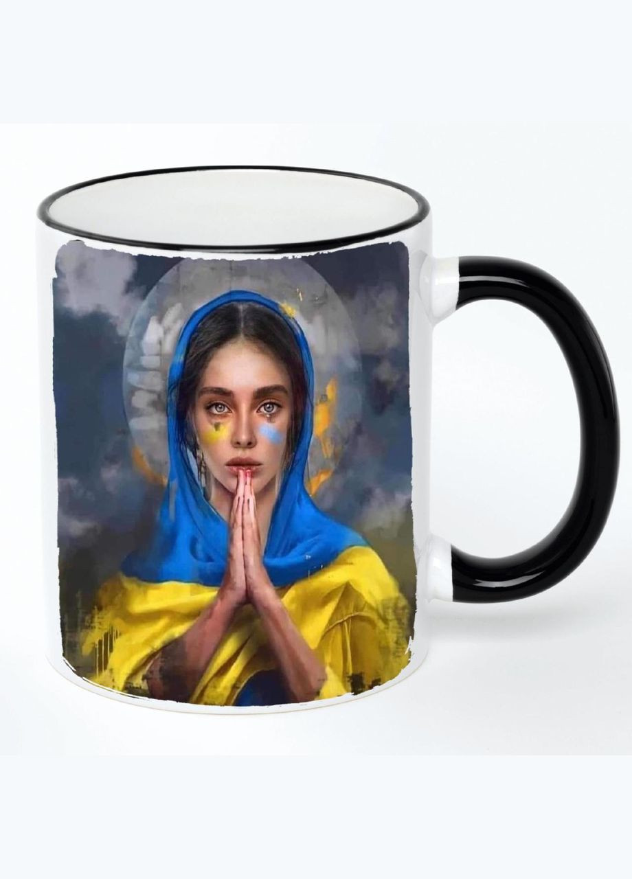 Чашка Патріотична (кухоль, кружка) #012 Біла з чорною ручкою 330 мл No Brand (322715634)