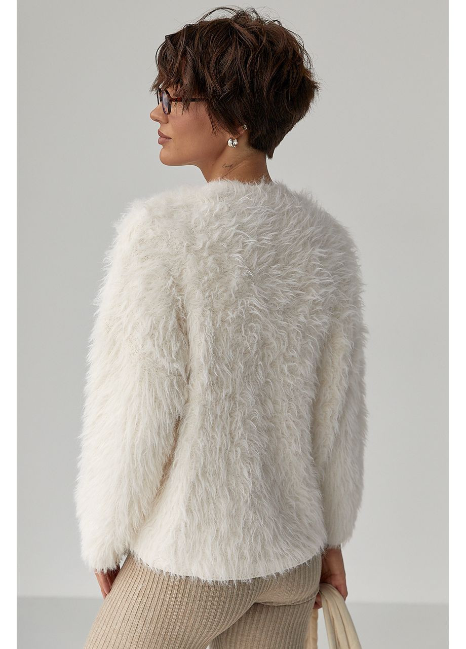 Тепла вільна кофта зі штучного хутра Lurex (365629453)