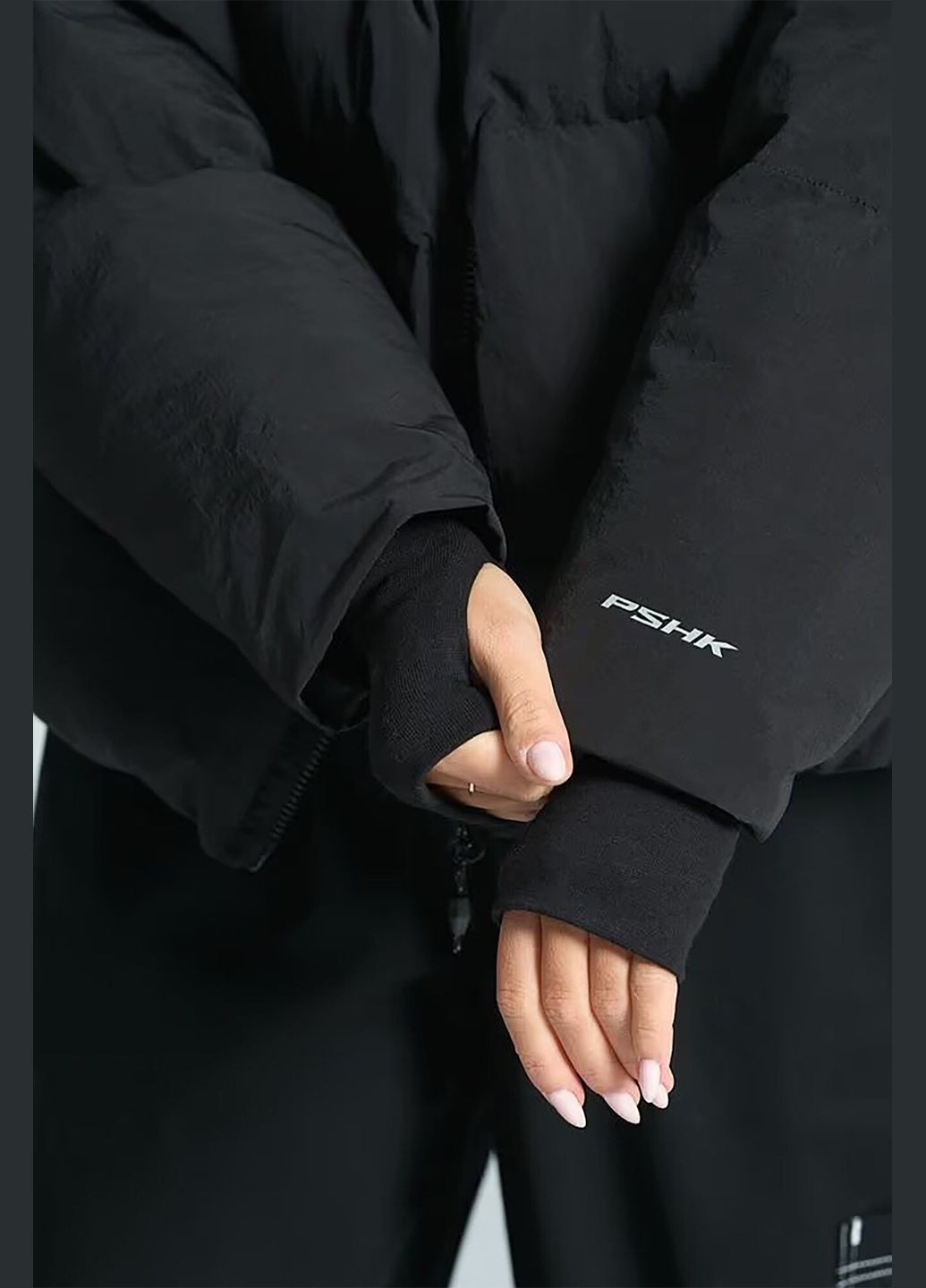 Чорна зимня зимова жіноча пухова куртка easy 2.0 чорного кольору Пушка Огонь