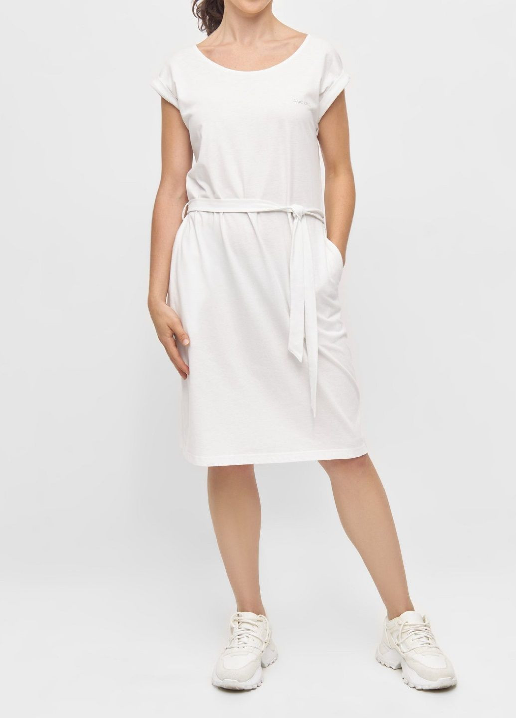 Белое платье Bench однотонное