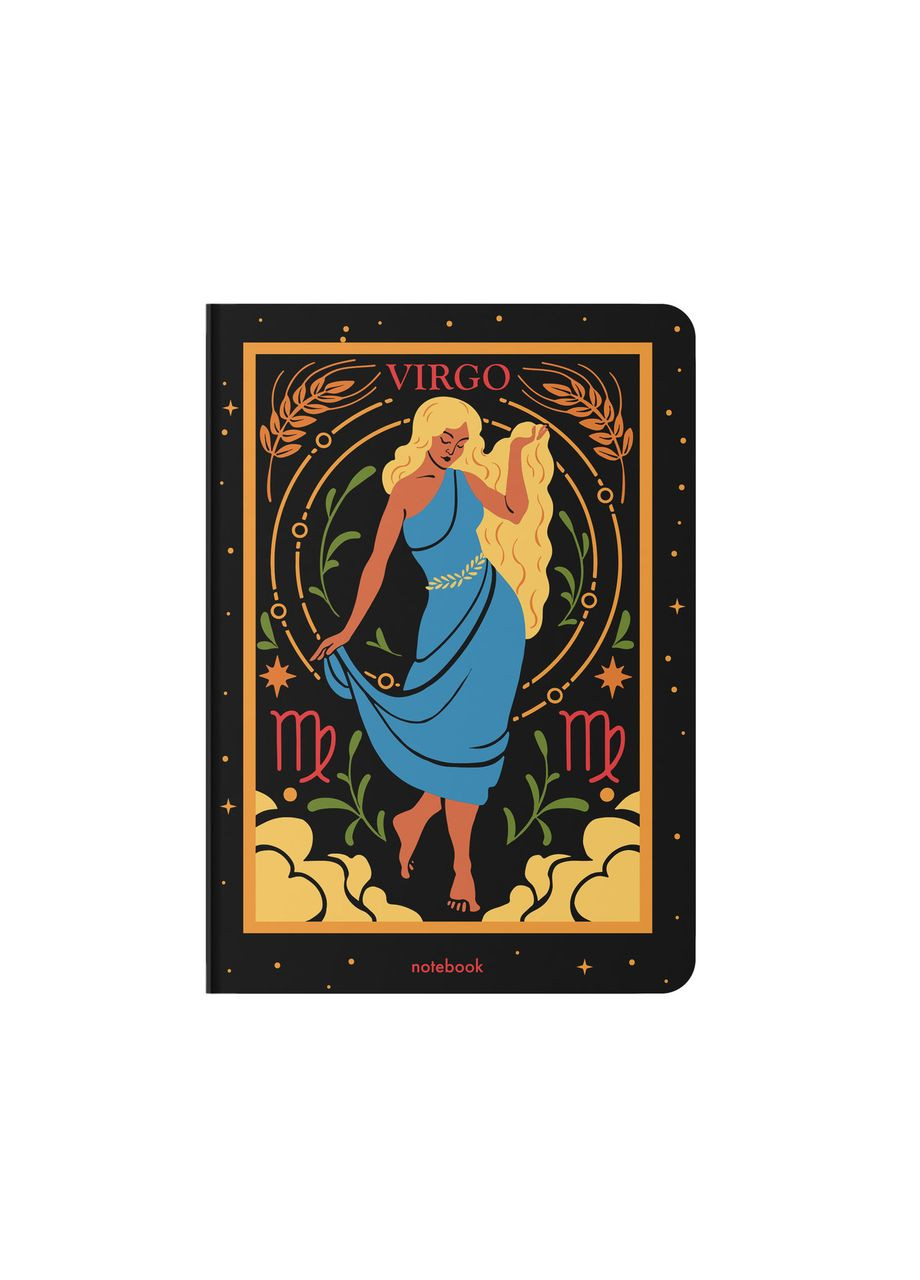 Блокнот в точку «Знак зодиака — Дева» черный 210х148мм 144 страниц Orner (335821000)