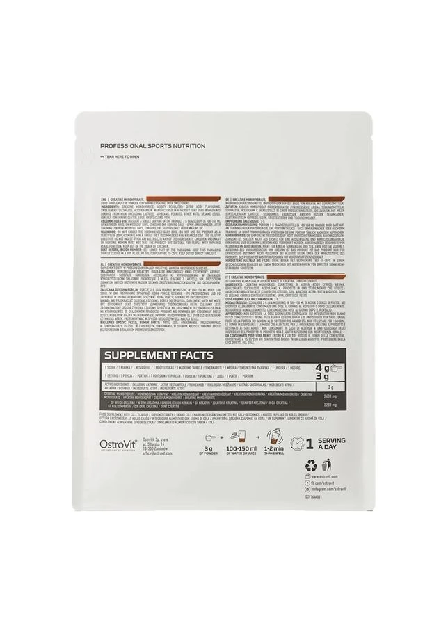 Харчова добавка для тренувань Смак Кола, 500 г Ostrovit (378373172)