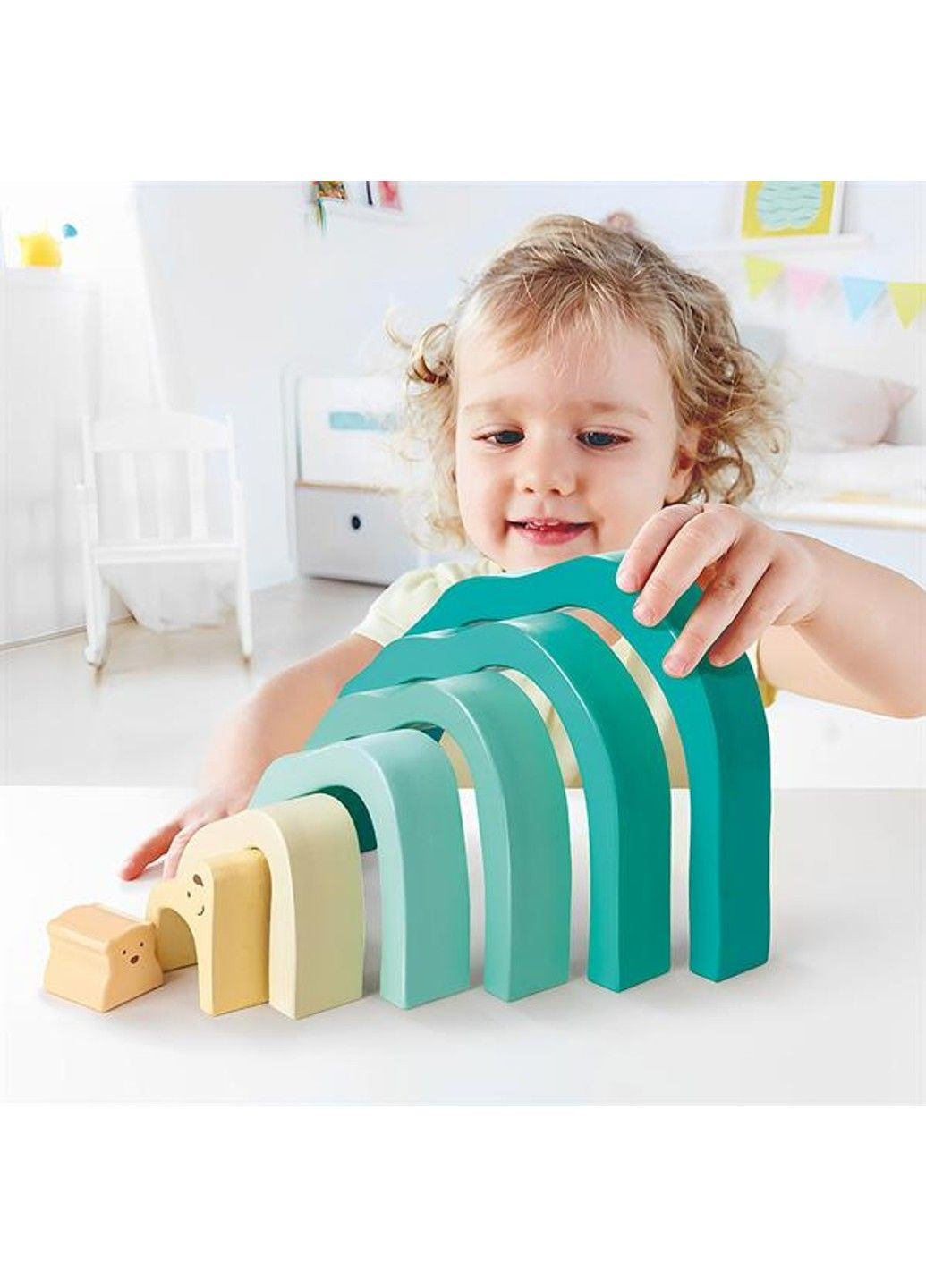 Деревянная пирамидка Мишка (E0490) Hape (331174046)