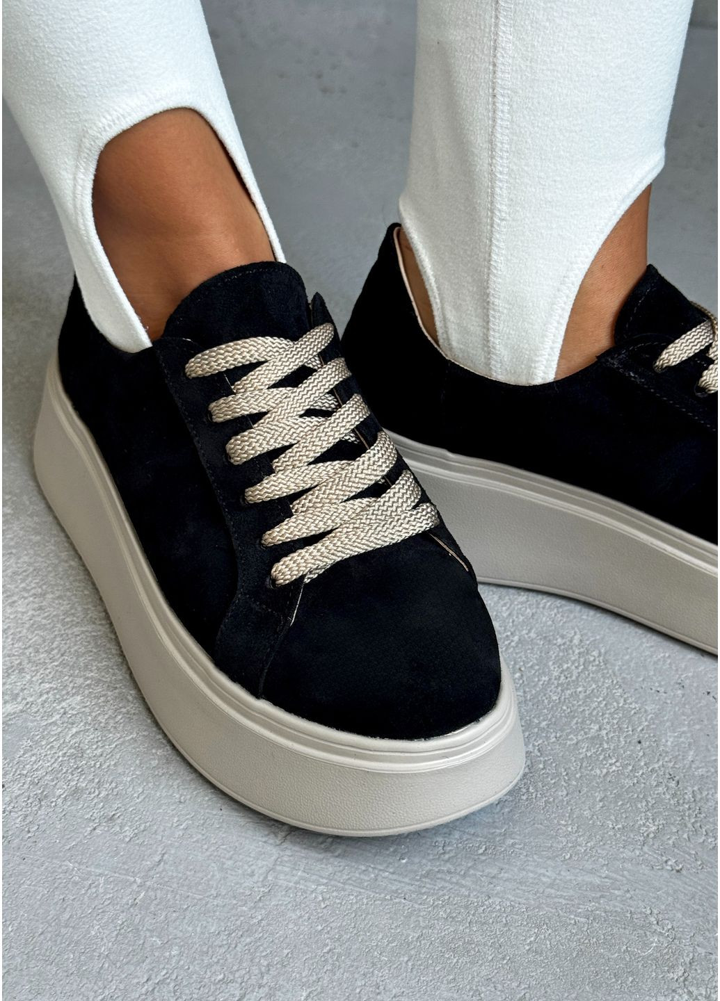 Кроссовки casual черный замш InFashion Кросівки чёрные (358883991)