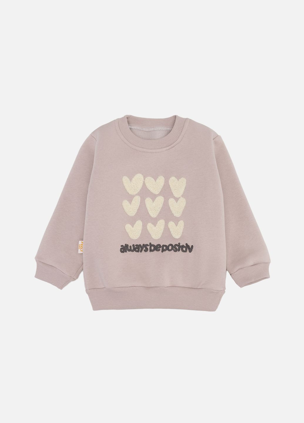 Feely kids свитшот для девочки цвет пудровый цб-00259036 светло-розовый футер