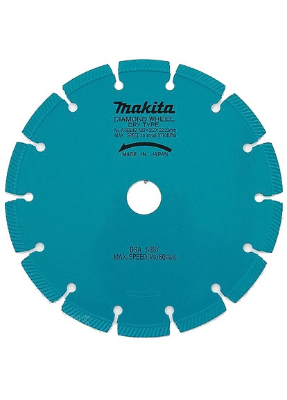 Алмазний диск A83842 (180 мм, 22.23 мм) для сухого різання (6645) Makita (267819472)