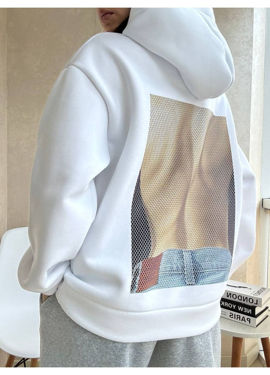 Худі OVERSIZE якісний принт на всю спину,турецька тринитка на флісі Україна (364829204)