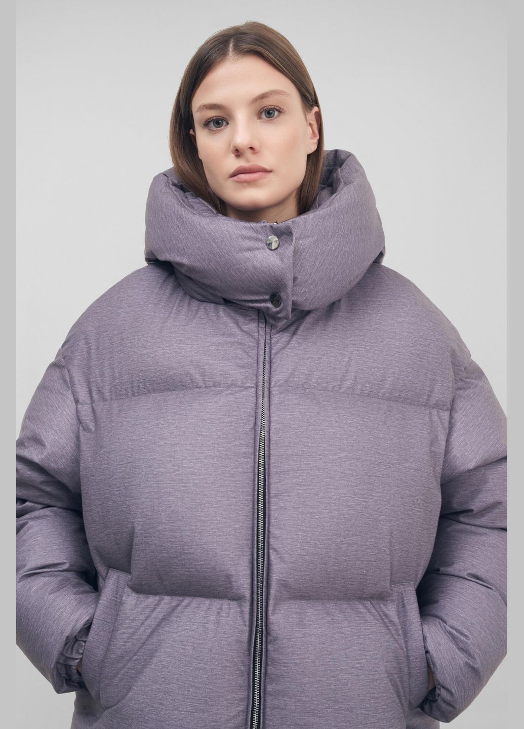 Серый зимний Пуховик FLOW