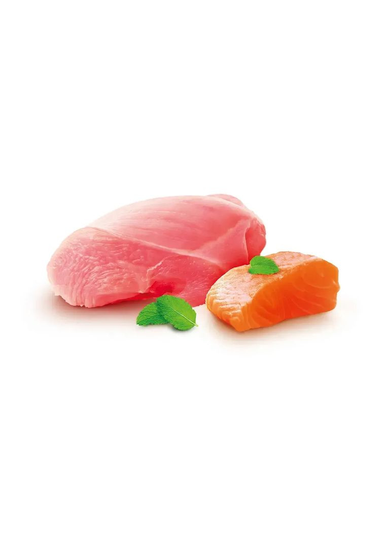 Сухой корм для здоровой кожи и блестящей шерсти для взрослых кошек с индейкой и лососем, 1.6 кг Home Food (370193439)