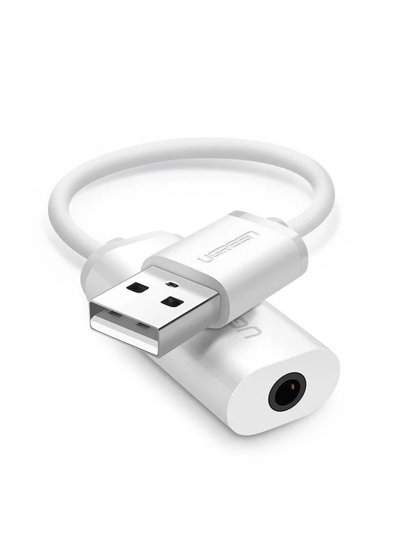Звуковая карта USB AUX jack, TRRS (Mic & Ear), ALC4042 Белая US206 Ugreen (315761296)