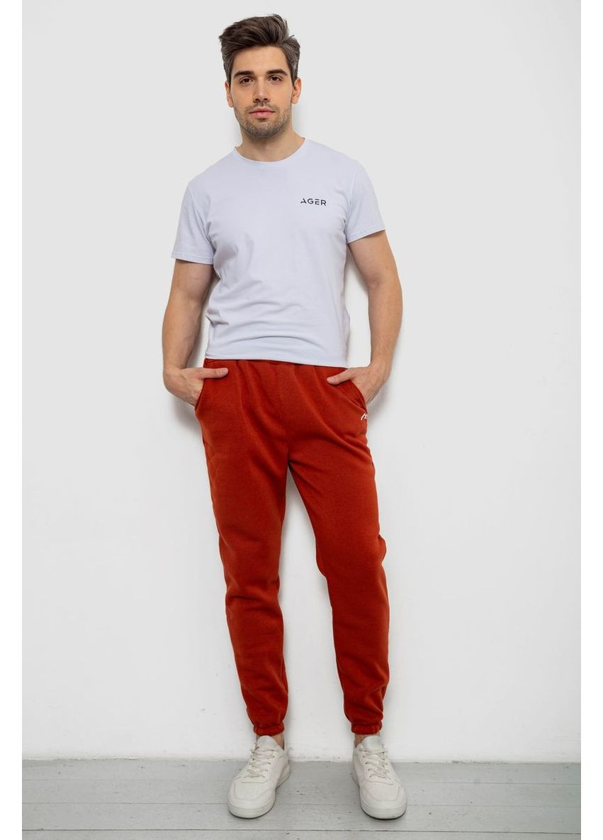 Терракотовые спортивные демисезонные брюки Ager