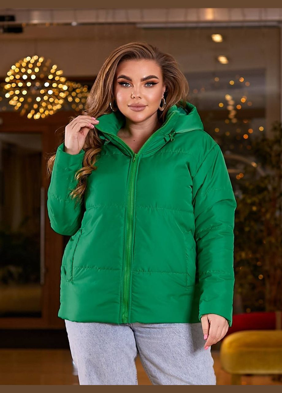 Зелена женская весенняя куртка цвет трава р.48/50 450009 New Trend