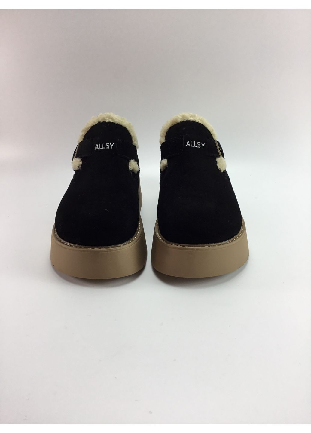 Черные зимняя женские зимние ботильоны ALLSY