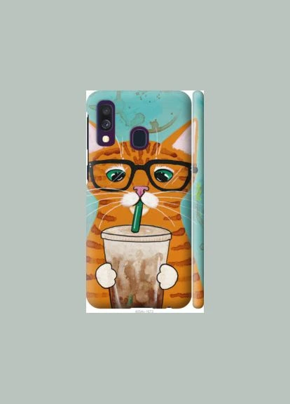 Чехол на Samsung Galaxy A40 2019 A405F Зеленоглазый кот в очках "4054m-1672-2448" Endorphone (362604456)