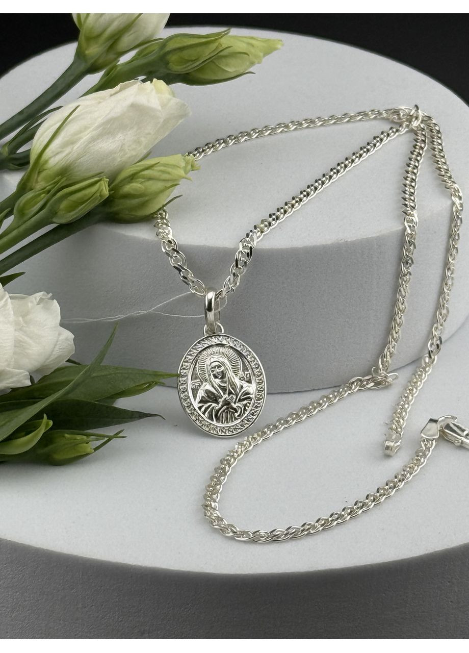 Набор иконки Божией Матери и цепочкой плетения Мона Лиза No Brand (323017140)