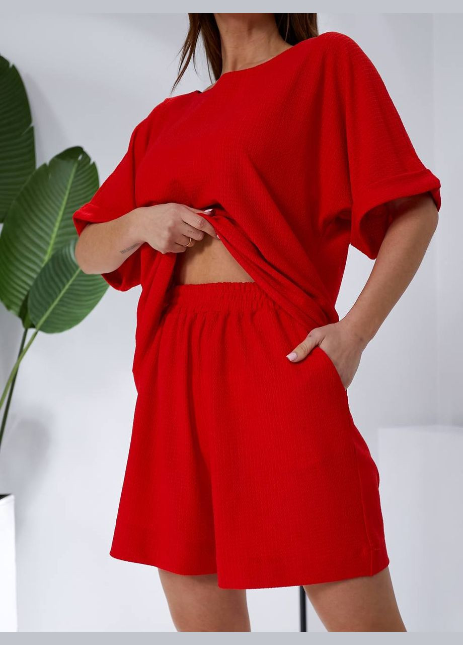 Стильный костюм из фактурного трикотажа No Brand (332614579)