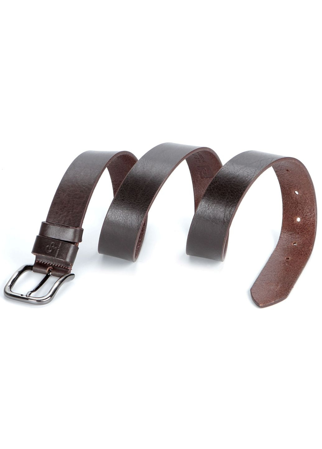 Ремень мужской 00779 под джинсы Коричневый Grande Pelle (337353397)