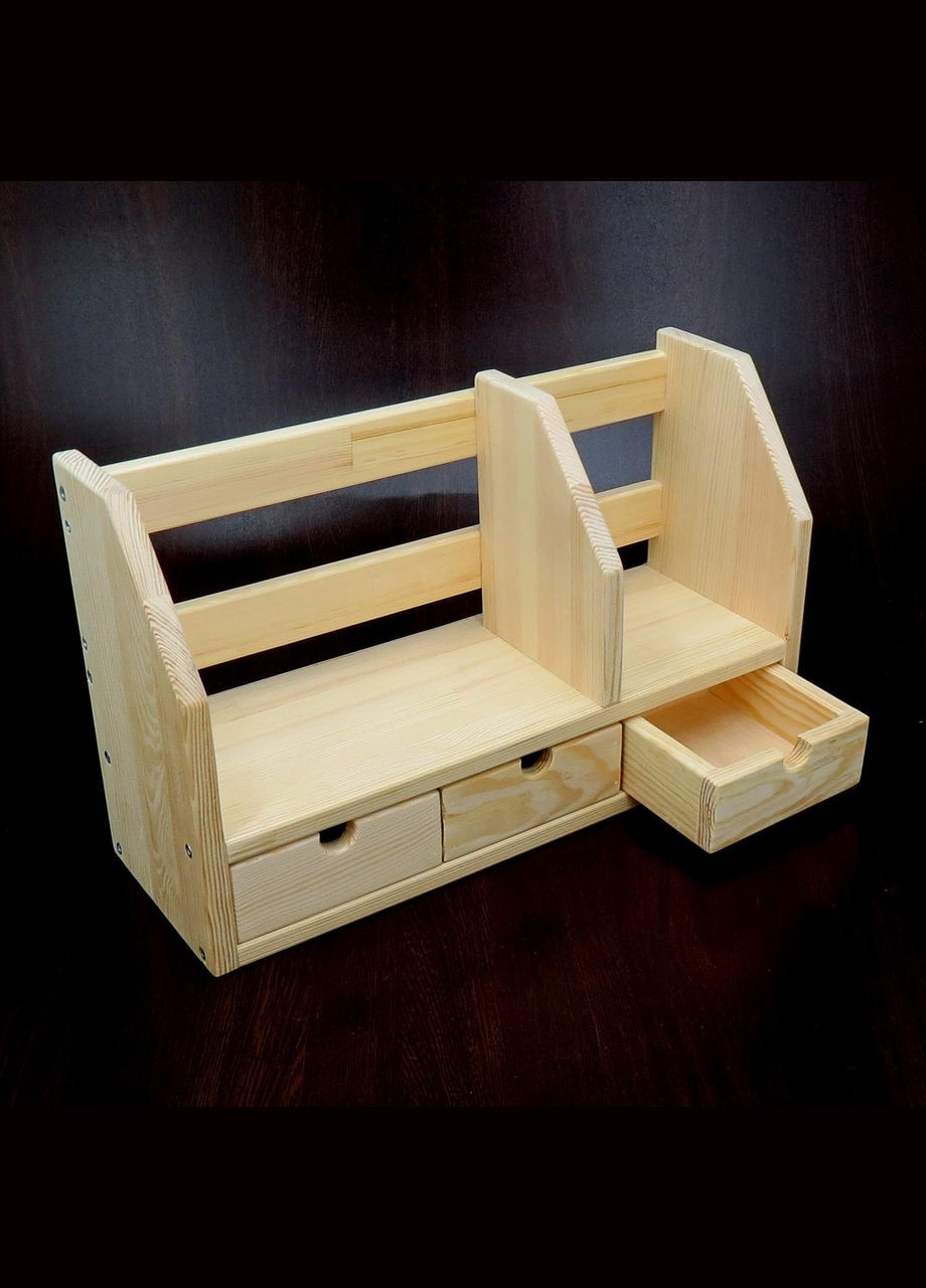 Настольная книжная полка из дерева Даль ваниль (КПЛ-001802) No Brand (328414422)