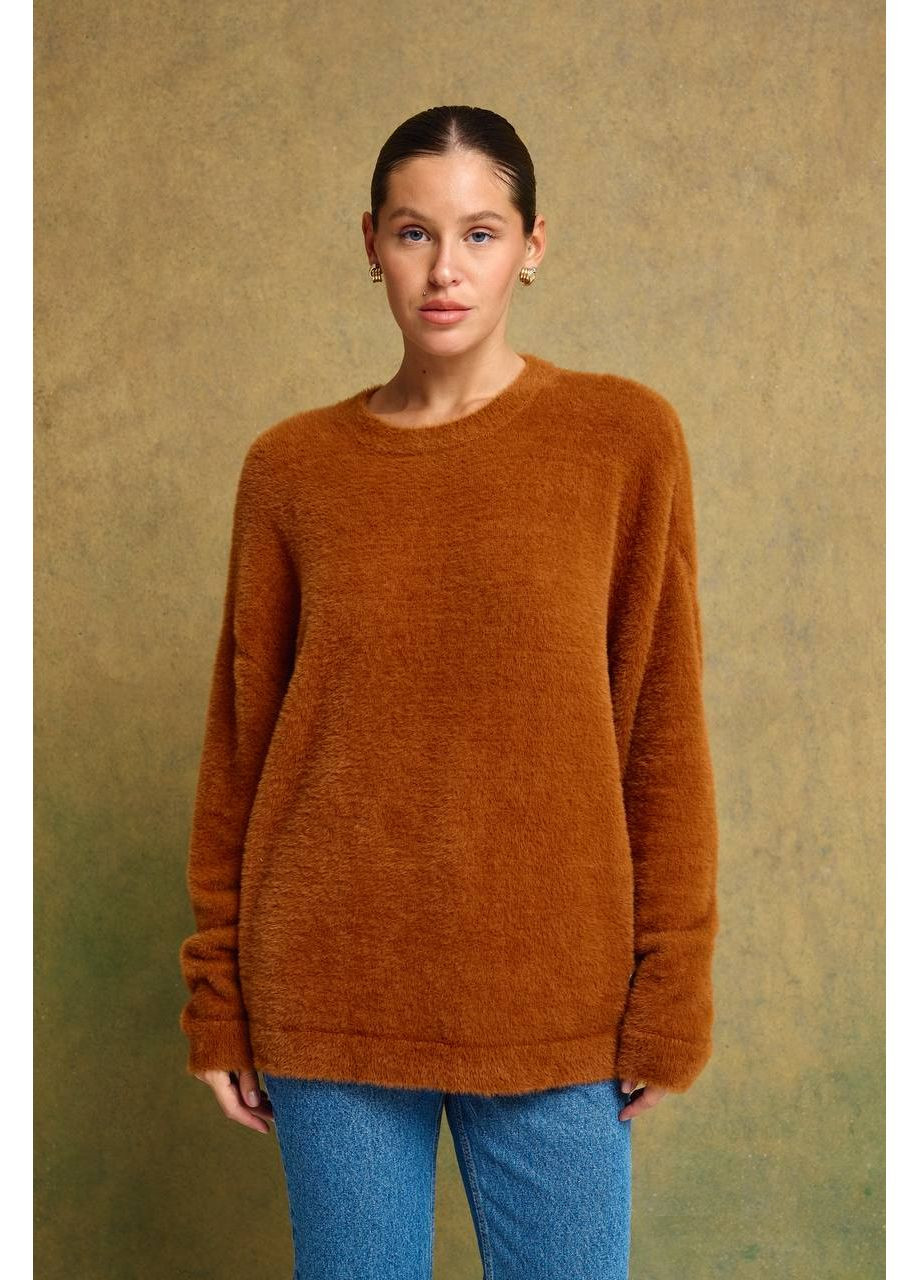 Коричневий демісезонний м’який светр — замір в описі DK/DL Мода без кордонів