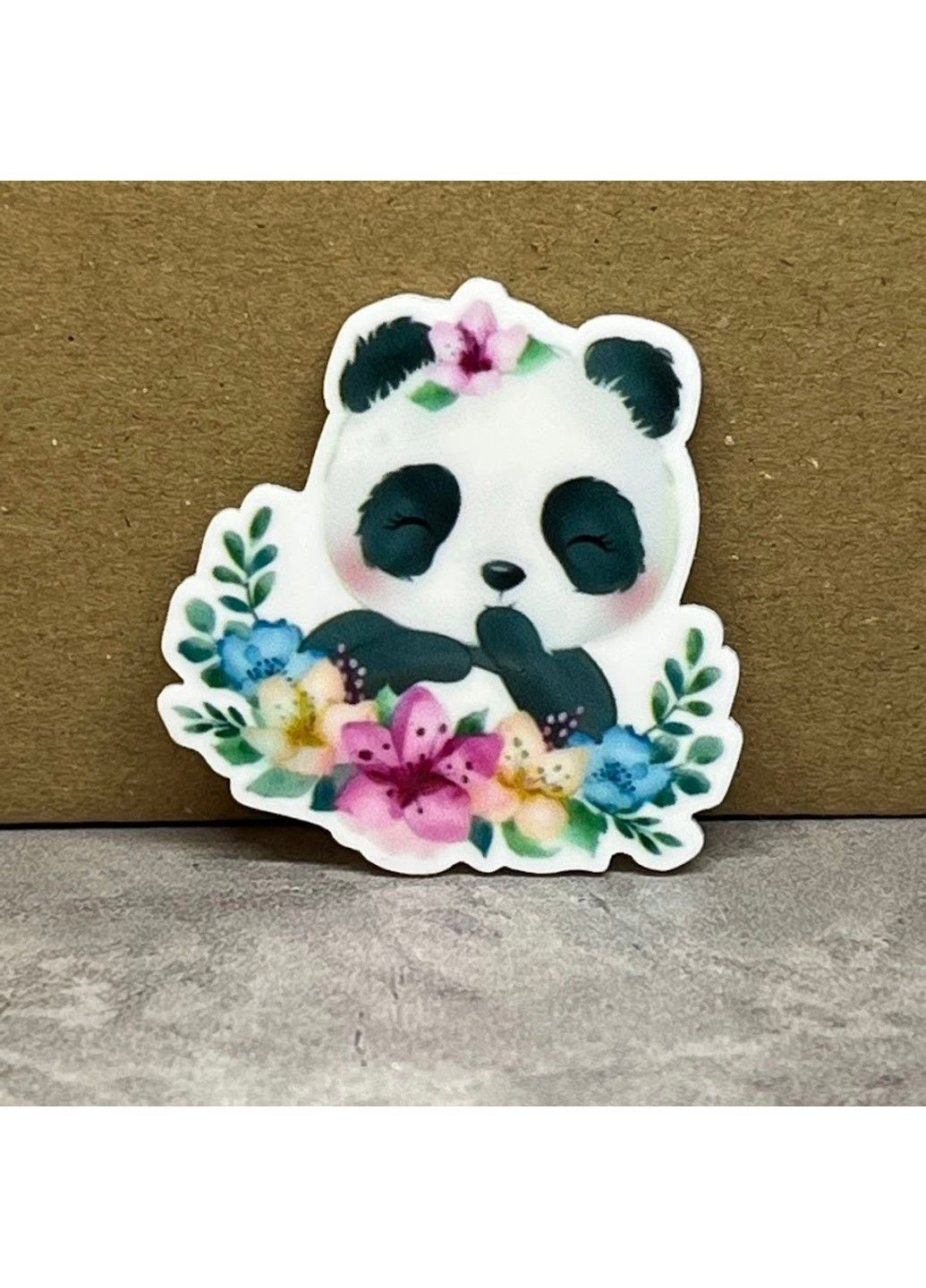 Серединка для бантов, Панда, пластик, висота 38-40 мм, арт 08150, 1 шт No Brand (346270429)