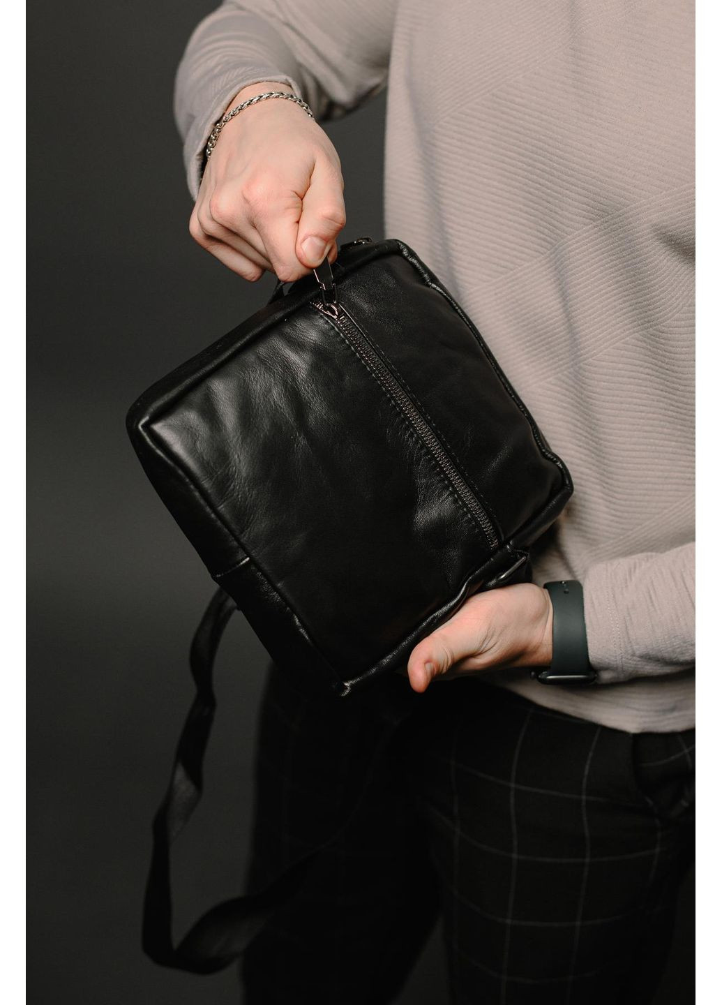 Сумка чоловіча із натуральної шкіри через плече No Brand (360750891)