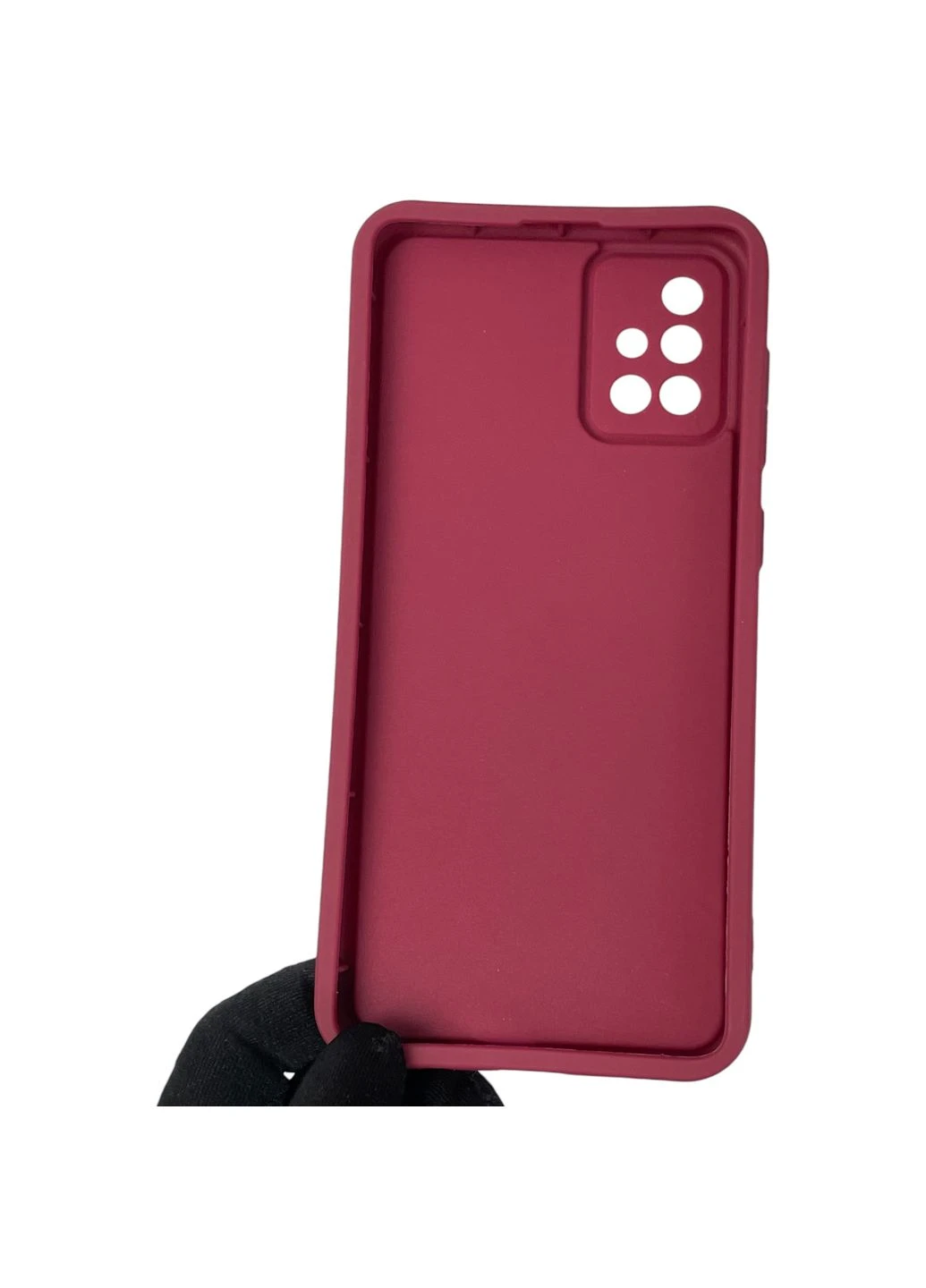 Чохол силіконовий Soft Touch з 3D принтом злого кота для Galaxy A71 (SM-A715F) бордовий (Повний захист камери) Samsung (378979783)