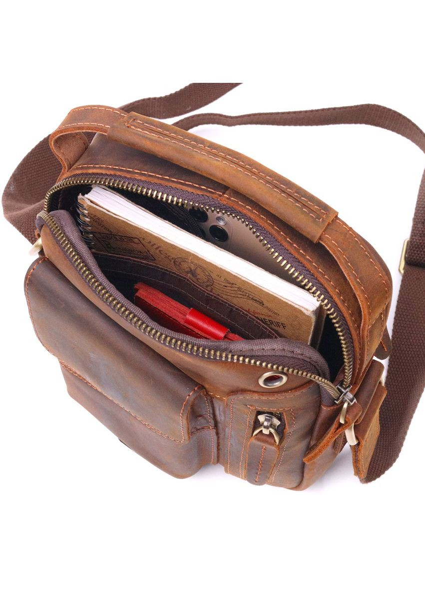 Винтажная мужская сумка из натуральной кожи 21293 Vintage (298568006)