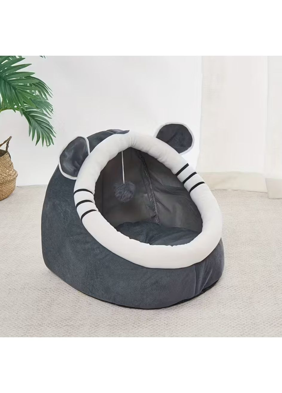 Домик лежанка с мягкой подушкой и игрушкой для кота или собаки No Brand (369157746)